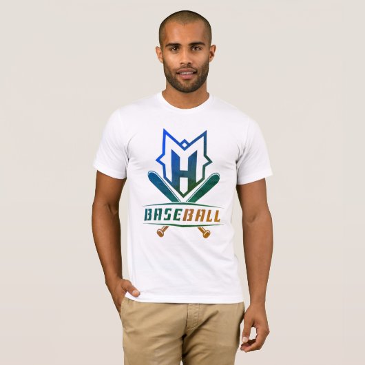 MH Honkbal Amerikaanse vlag T-shirt (Voorkant volledig)