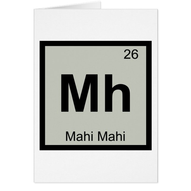 Mh - Mahi Mahi Chemistry Periodic Table Symbol (Voorkant)