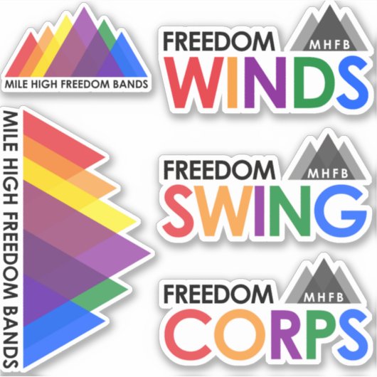 MHFB Ensemble Logos 5-Sticker Set Sticker (Voorkant)