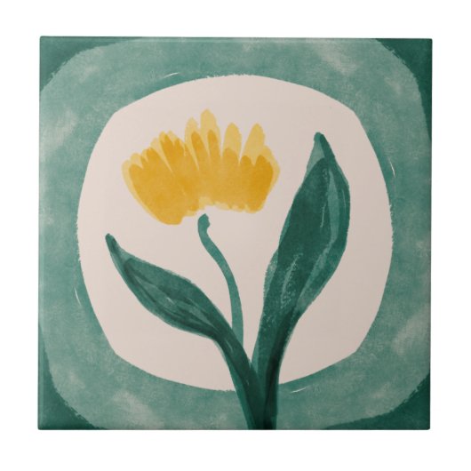 MHN Green en Yellow Tegel Collectie Tegeltje (Voorkant)