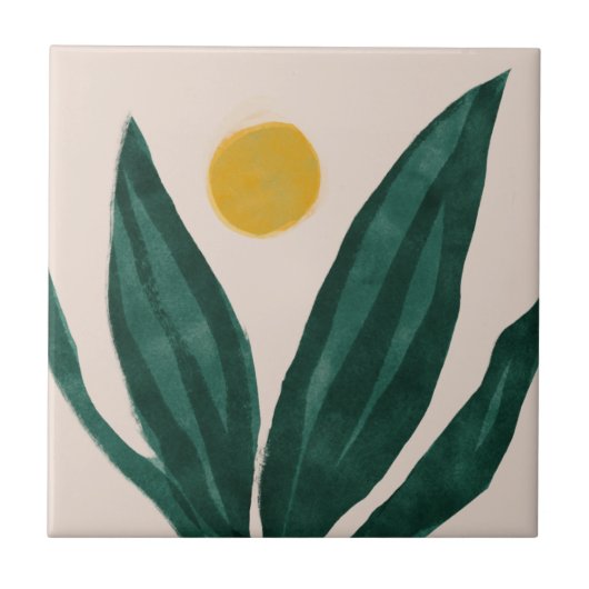 MHN Green en Yellow Tegel Collectie Tegeltje (Voorkant)