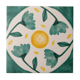 MHN Green en Yellow Tegel Collectie Tegeltje