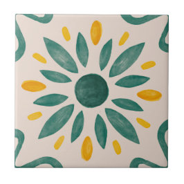 MHN Green en Yellow Tegel Collectie Tegeltje