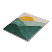 MHN Green en Yellow Tegel Collectie Tegeltje (Zijkant)