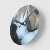 MHRR Babbunny rabbit bunnies clock Ronde Klok (Hoek)