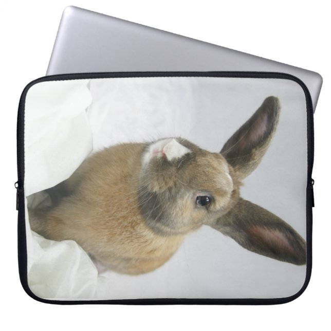 MHRR Honeybadger Bunny Rabbit 15-inch laptophoes Laptop Sleeve (Voorkant)