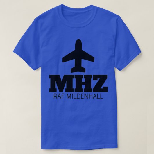 MHZ RAF Mildenhall Airport Code Souvenir T-shirt (Design voorkant)