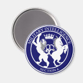 MI6 Logo Button Magneet (Voorkant / Achterkant)