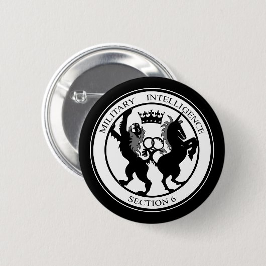 MI6-Logo Ronde Button 5,7 Cm (Voorkant /achterkant)