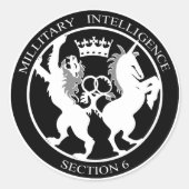 MI6-Logo Ronde Sticker (Voorkant)