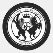 MI6-Logo Ronde Sticker (Voorkant)