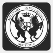 MI6-Logo Vierkante Sticker (Voorkant)