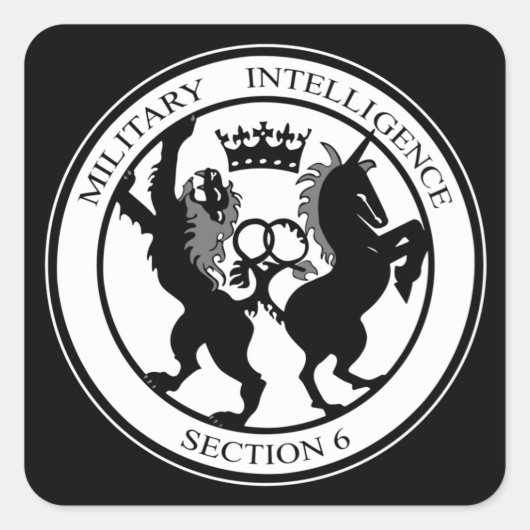 MI6-Logo Vierkante Sticker (Voorkant)