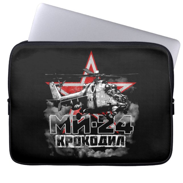 Mi-24 Grote Sovjethelikopter Laptop Sleeve (Voorkant)