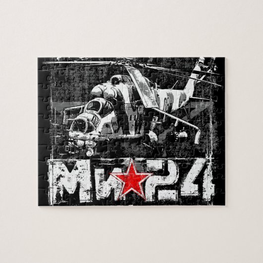 Mi-24 Grote Sovjethelikopter Legpuzzel (Horizontaal)
