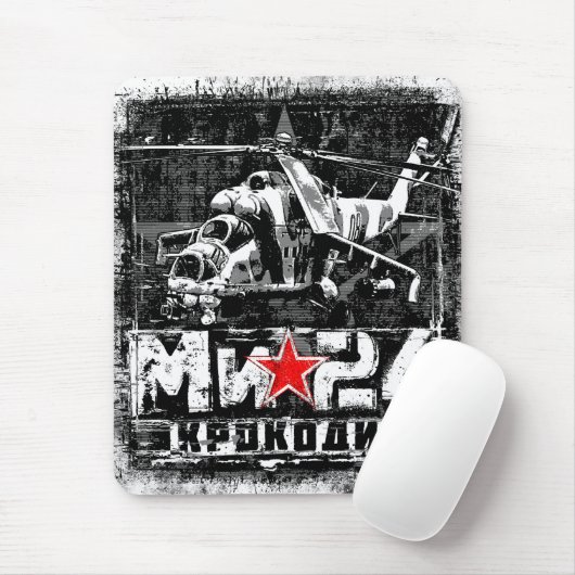 Mi-24 Grote Sovjethelikopter Muismat (Met muis)