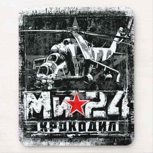 Mi-24 Grote Sovjethelikopter Muismat (Voorkant)