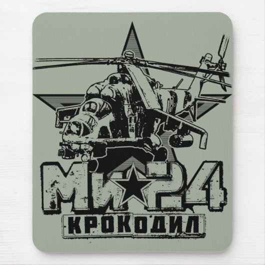Mi-24 Grote Sovjethelikopter Muismat (Voorkant)