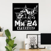 Mi-24 Grote Sovjethelikopter Poster (Thuiskantoor)