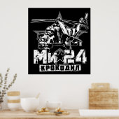 Mi-24 Grote Sovjethelikopter Poster (Keuken)