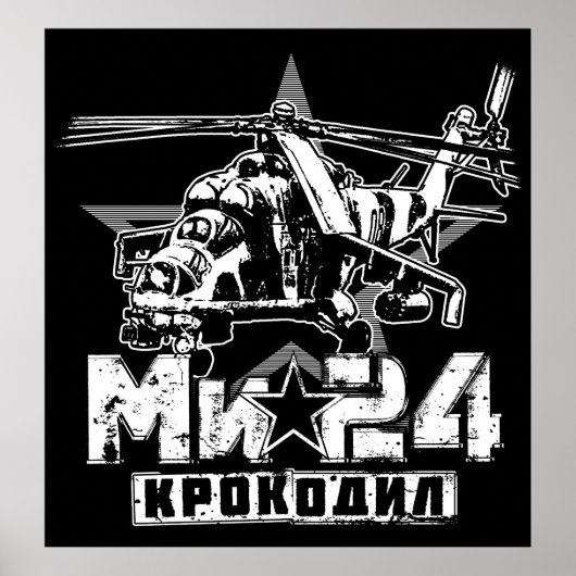 Mi-24 Grote Sovjethelikopter Poster (Voorkant)