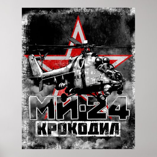 Mi-24 Grote Sovjethelikopter Poster (Voorkant)