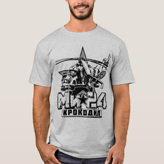 Mi-24 Grote Sovjethelikopter T-shirt (Voorkant)
