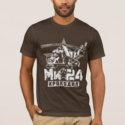 Mi-24 Grote Sovjethelikopter T-Shirt (Voorkant)