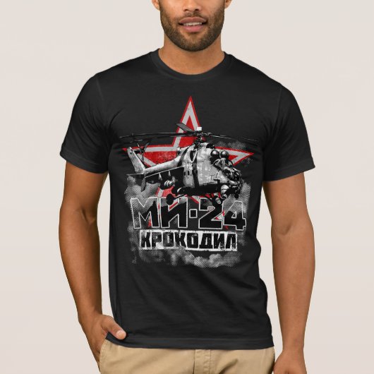 Mi-24 Grote Sovjethelikopter T-shirt (Voorkant)