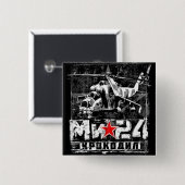 Mi-24 Grote Sovjethelikopter Vierkante Button 5,1 Cm (Voorkant /achterkant)