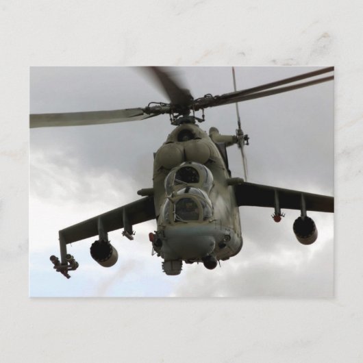 MI-24 Hind Briefkaart (Voorkant)