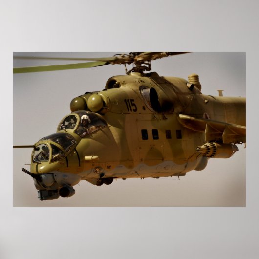 Mi-35 pistool voor het opwarmen van helikopters poster (Voorkant)