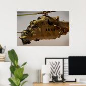 Mi-35 pistool voor het opwarmen van helikopters poster (Thuiskantoor)