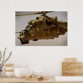 Mi-35 pistool voor het opwarmen van helikopters poster (Keuken)