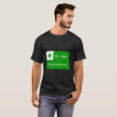 Mi amas Esperanton Esperanto vlag t-shirt (Voorkant volledig)