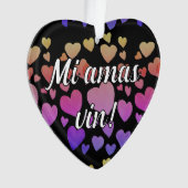 Mi amas vin! (Aanpasbaar) Ornament (voorkant)