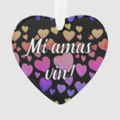 Mi amas vin! (Aanpasbaar) Ornament (achterkant)