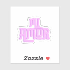 Mi Amor Pink Sticker