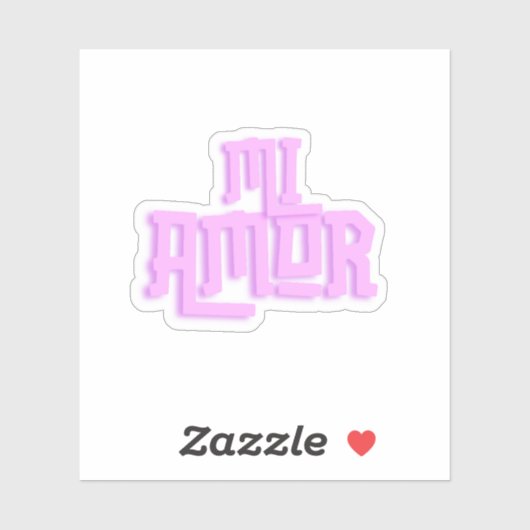 Mi Amor Pink Sticker (Vel)
