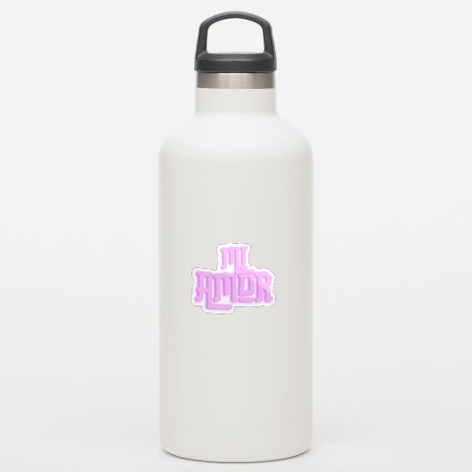 Mi Amor Pink Sticker (Waterfles)