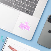 Mi Amor Pink Sticker (Laptop met iPhone)