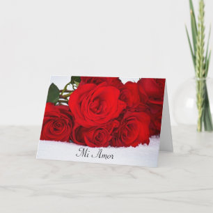 Mi amor Red Roses Card Kaart
