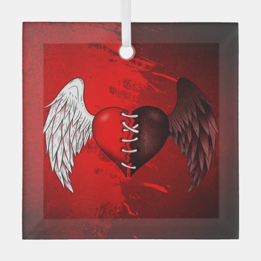 Mi-Angel Glass Half-demon Glas Ornament (Voorkant)