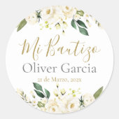 Mi Bautizo Classic Ronde Sticker (Voorkant)