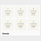 Mi Bautizo Favor Sticker Custom Baptism Label (Vel)