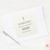 Mi Bautizo Favor Sticker Custom Baptism Label (Envelop)