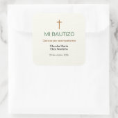 Mi Bautizo Favor Sticker Custom Baptism Label (Tas)
