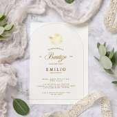 Mi Bautizo Gold Dove Spaanse doop Acryl Uitnodigingen