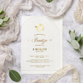 Mi Bautizo Gold Dove Spaanse doop Acryl Uitnodigingen