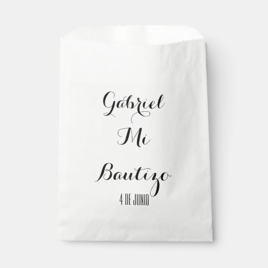 Mi Bautizo gunsttassen - Aanpassen Bedankzakje (Voorkant)